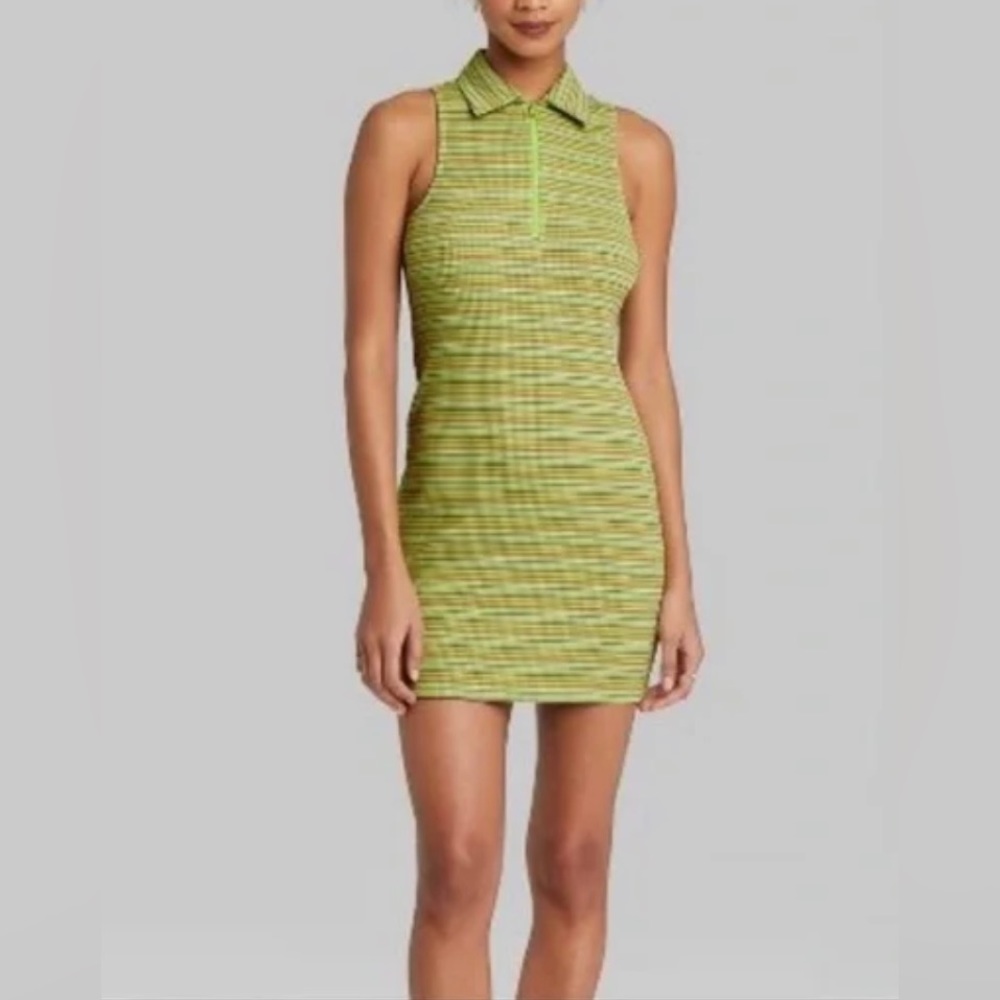 NWT Wild Fable Striped Polo Bodycon Mini Dress - Picture 2 of 10